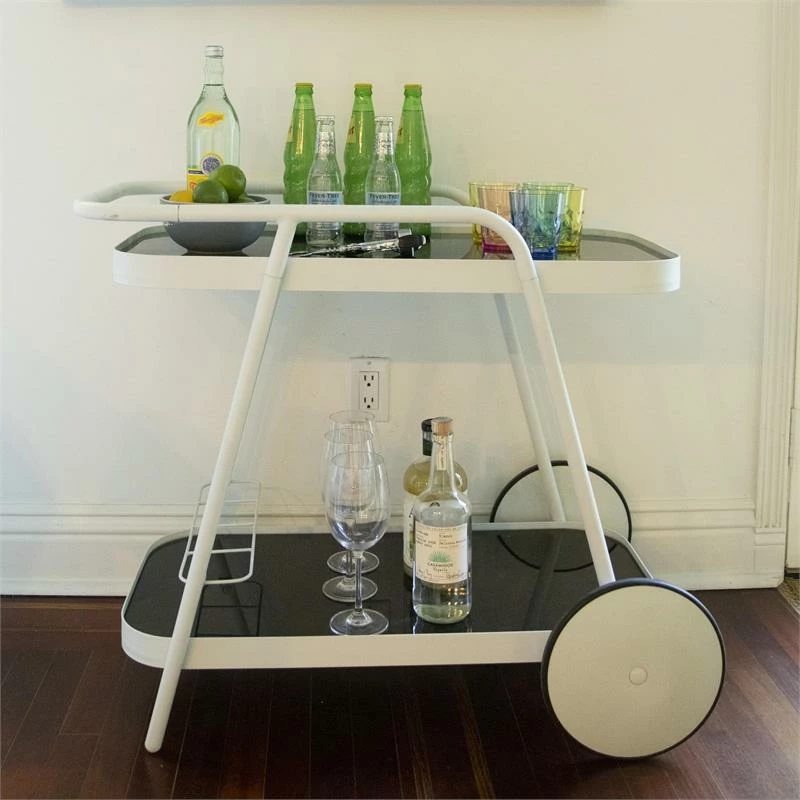 Cheapest ๐ COSCO Novogratz Poolside Collection Barbie Outdoor Bar Cart In White โจ 6 Cheapest ๐ COSCO Novogratz Poolside Collection Barbie Outdoor Bar Cart In White โจ - Image 6