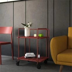 Top 10 🧨 COSCO Novogratz Poolside Gossip Collection Penelope Outdoor/Indoor Cart In Persimmon 🔥 -Guest Chairs Sales 2474353 11 L