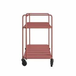 Top 10 🧨 COSCO Novogratz Poolside Gossip Collection Penelope Outdoor/Indoor Cart In Persimmon 🔥 -Guest Chairs Sales 2474353 4 L