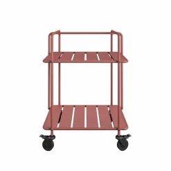 Top 10 🧨 COSCO Novogratz Poolside Gossip Collection Penelope Outdoor/Indoor Cart In Persimmon 🔥 -Guest Chairs Sales 2474353 6 L