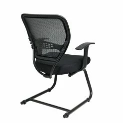 Best deal 👏 Office Star Air Grid Black Back Guest Chair With Fabric Seat And Cantilever Base 😉 -Guest Chairs Sales 24763 3 L