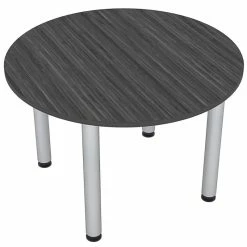 Hot Sale ✔️ Skutchi Designs Inc 4 Person Round Conference Table Metal Post Legs 42 Asian Night ✨