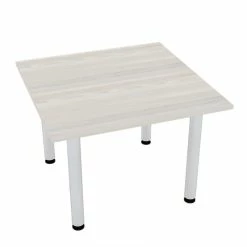 Wholesale 😀 Skutchi Designs Inc 4 Person Square Conference Metal Post Legs Engineered Wood 42 Sea Salt 🎁