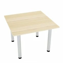 Wholesale ✨ Skutchi Designs Inc 4 Person Square Conference Metal Post Legs Engineered Wood 42 Maple 🧨