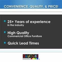 Cheapest ⭐ Skutchi Designs Inc 4 Person Square Conference Metal Post Legs Engineered Wood 42 White 🔥 -Guest Chairs Sales 2477974 2 L