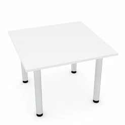 Cheapest ⭐ Skutchi Designs Inc 4 Person Square Conference Metal Post Legs Engineered Wood 42 White 🔥