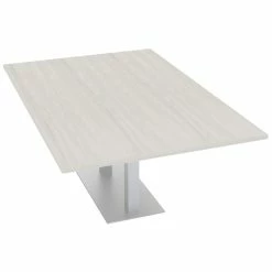 Cheapest 😀 Skutchi Designs Inc 6 Person Wide Rectangular Conference Table 48X72 Square Metal Base Sea Salt 😍