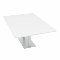 Best Pirce 👍 Skutchi Designs Inc 6 Person Wide Rectangular Conference Table 48X72 Square Metal Base White ✔️