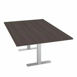 Promo ๐ฏ Skutchi Designs Inc 6 Person Wide Rectangular Conference Table 48X72 Metal T-Bases Black Oak ๐