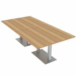 Outlet 🛒 Skutchi Designs Inc Large 8 Rectangular Conference Table 8 Person Square Metal Base Driftwood ✨