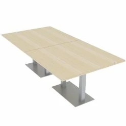 New ⌛ Skutchi Designs Inc Large 8 Rectangular Conference Table 8 Person Square Metal Base Maple ⭐