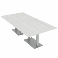 Cheapest 🔥 Skutchi Designs Inc Large 8 Rectangular Conference Table 8 Person Square Metal Base White Cypress 😉