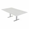 Coupon 🎁 Skutchi Designs Inc 8 Person Rectangular Conference Table T-Legs Harmony Series 7 Ft White Cypress 🎁