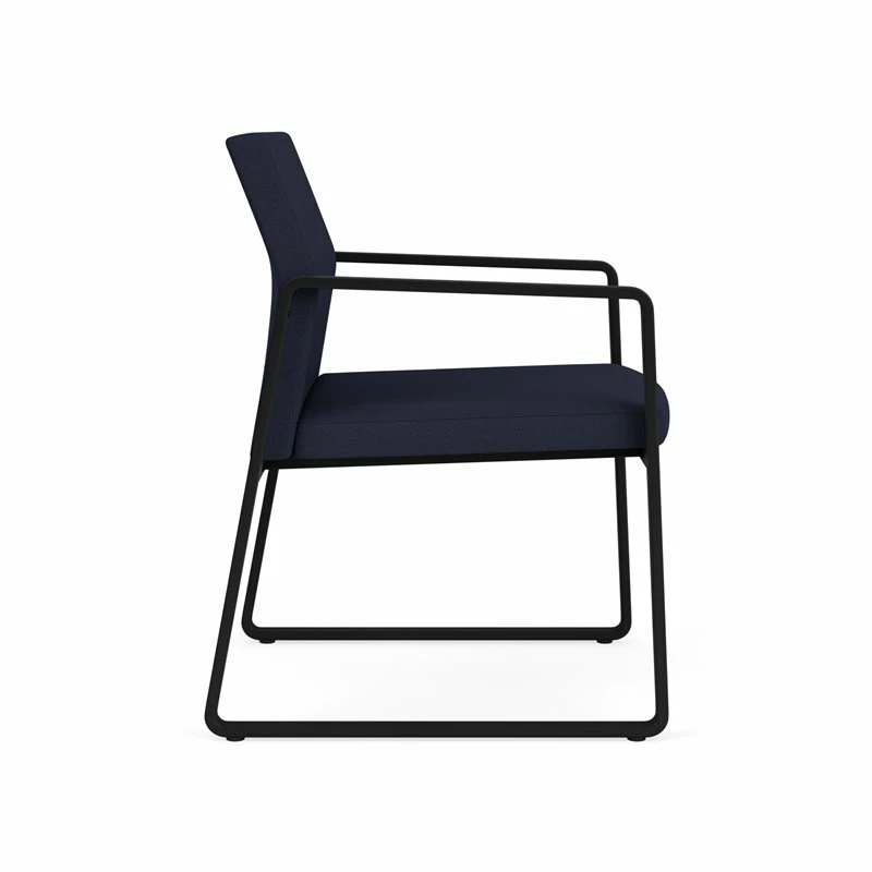 Hot Sale ✨ Lesro Gansett Modern Fabric Guest Chair In Black/Open House Navy ⭐ 2 Hot Sale ✨ Lesro Gansett Modern Fabric Guest Chair In Black/Open House Navy ⭐ - Image 2