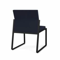 Deals ⭐ Lesro Gansett Modern Fabric Armless Guest Chair In Black/Open House Navy 😉 -Guest Chairs Sales 2479070 2 L
