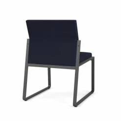 Cheap ⌛ Lesro Gansett Modern Fabric Armless Guest Chair In Charcoal/Open House Navy 🤩 -Guest Chairs Sales 2479074 2 L