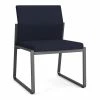 Cheap ⌛ Lesro Gansett Modern Fabric Armless Guest Chair In Charcoal/Open House Navy 🤩