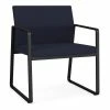 Discount ✨ Lesro Gansett Modern Fabric Oversize Guest Chair In Black/Open House Navy 🧨