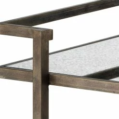 Flash Sale 🌟 Eden Home Traditional Metal Bar Cart In Bronze And Silver Finish 🎁 -Guest Chairs Sales 2488176 2 L