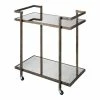 Flash Sale 🌟 Eden Home Traditional Metal Bar Cart In Bronze And Silver Finish 🎁