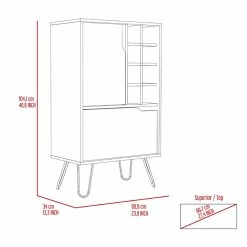 Promo ✔️ FM Furniture Sheffield H Metal Bar Cabinet With 8 Bottle Cubies In Light Gray ✔️ -Guest Chairs Sales 2489051 11 L