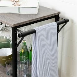 Coupon 🌟 Pemberly Row Contemporary Wood Bar Cart In Weathered Oak 🔥 -Guest Chairs Sales 2493157 13 L