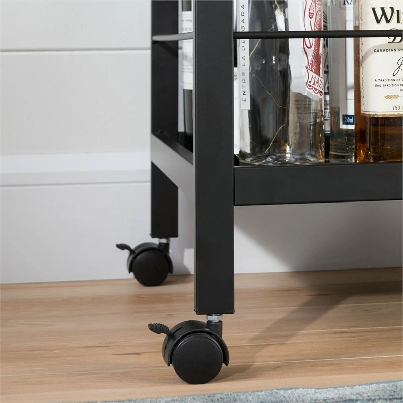 Best Sale π Pemberly Row Contemporary Metal Bar Cart In Black βοΈ 2 Best Sale π Pemberly Row Contemporary Metal Bar Cart In Black βοΈ - Image 2