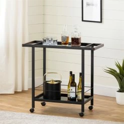 Best Sale π Pemberly Row Contemporary Metal Bar Cart In Black βοΈ 9 Best Sale π Pemberly Row Contemporary Metal Bar Cart In Black βοΈ -Guest Chairs Sales 2493195 5 L