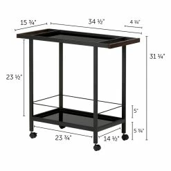 Best Sale π Pemberly Row Contemporary Metal Bar Cart In Black βοΈ 10 Best Sale π Pemberly Row Contemporary Metal Bar Cart In Black βοΈ -Guest Chairs Sales 2493195 6 L