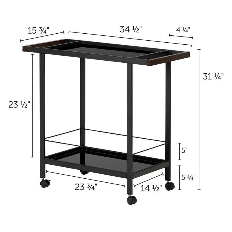 Best Sale π Pemberly Row Contemporary Metal Bar Cart In Black βοΈ 5 Best Sale π Pemberly Row Contemporary Metal Bar Cart In Black βοΈ - Image 5