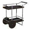 Best Pirce 🔔 Southern Enterprises SEI Furniture Dorben Engineered Wood Rolling Bar Cart In Dark Brown/Chrome ✨