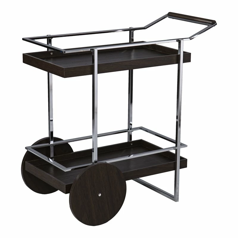 Best Pirce ๐ Southern Enterprises SEI Furniture Dorben Engineered Wood Rolling Bar Cart In Dark Brown/Chrome โจ 1 Best Pirce ๐ Southern Enterprises SEI Furniture Dorben Engineered Wood Rolling Bar Cart In Dark Brown/Chrome โจ