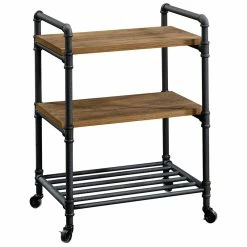 Top 10 🌟 Pemberly Row Multi Purpose Cart In Checked Oak And Black ✨