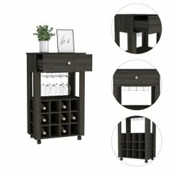 Deals π Tuhome Furniture TUHOME Memphis Bar Cart - Espresso Engineered Wood - For Living Room π― 10 Deals π Tuhome Furniture TUHOME Memphis Bar Cart - Espresso Engineered Wood - For Living Room π― -Guest Chairs Sales 2501841 6 L