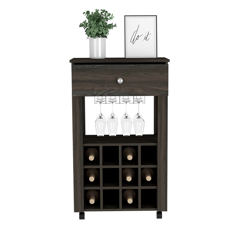 Deals π Tuhome Furniture TUHOME Memphis Bar Cart - Espresso Engineered Wood - For Living Room π― 5 Deals π Tuhome Furniture TUHOME Memphis Bar Cart - Espresso Engineered Wood - For Living Room π― - Image 5