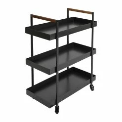 Hot Sale π Benzara 3 Tier Bar Cart With Tray Shelves Metal Frame & Raised Edges - Black β€οΈ 10 Hot Sale π Benzara 3 Tier Bar Cart With Tray Shelves Metal Frame & Raised Edges - Black β€οΈ -Guest Chairs Sales 2502214 2 L