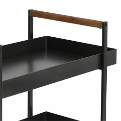 Hot Sale π Benzara 3 Tier Bar Cart With Tray Shelves Metal Frame & Raised Edges - Black β€οΈ 14 Hot Sale π Benzara 3 Tier Bar Cart With Tray Shelves Metal Frame & Raised Edges - Black β€οΈ -Guest Chairs Sales 2502214 6 L