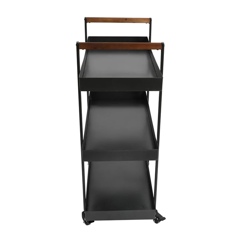 Hot Sale π Benzara 3 Tier Bar Cart With Tray Shelves Metal Frame & Raised Edges - Black β€οΈ 8 Hot Sale π Benzara 3 Tier Bar Cart With Tray Shelves Metal Frame & Raised Edges - Black β€οΈ - Image 8