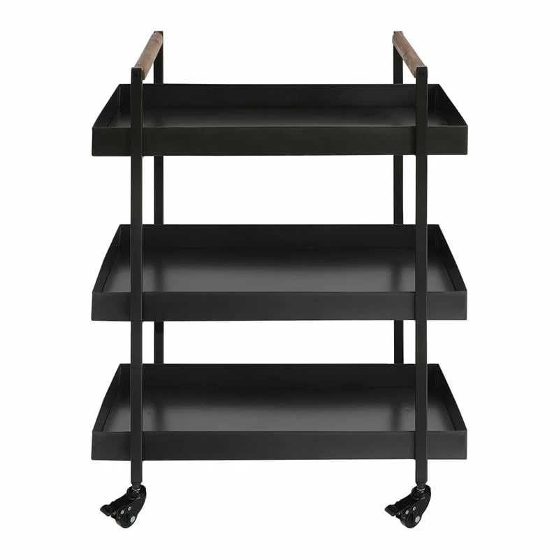 Hot Sale π Benzara 3 Tier Bar Cart With Tray Shelves Metal Frame & Raised Edges - Black β€οΈ 1 Hot Sale π Benzara 3 Tier Bar Cart With Tray Shelves Metal Frame & Raised Edges - Black β€οΈ