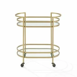 Outlet π Crosley Furniture Bailey Modern Steel Metal Bar Cart In Gold π 11 Outlet π Crosley Furniture Bailey Modern Steel Metal Bar Cart In Gold π -Guest Chairs Sales 2502424 2 L