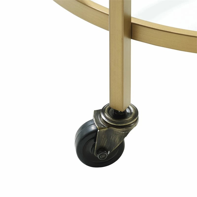 Outlet π Crosley Furniture Bailey Modern Steel Metal Bar Cart In Gold π 5 Outlet π Crosley Furniture Bailey Modern Steel Metal Bar Cart In Gold π - Image 5