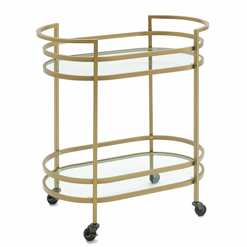 Outlet π Crosley Furniture Bailey Modern Steel Metal Bar Cart In Gold π 1 Outlet π Crosley Furniture Bailey Modern Steel Metal Bar Cart In Gold π