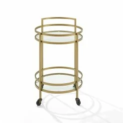 Best deal ๐ Crosley Furniture Bailey Modern Round Metal Bar Cart In Gold ๐คฉ 12 Best deal ๐ Crosley Furniture Bailey Modern Round Metal Bar Cart In Gold ๐คฉ -Guest Chairs Sales 2502426 2 L