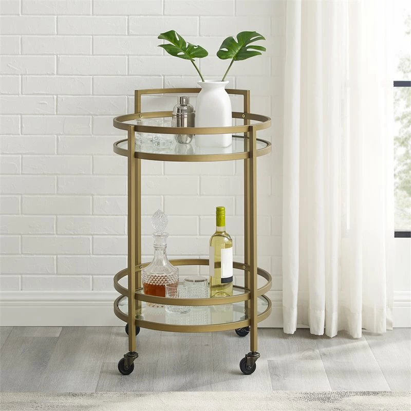 Best deal ๐ Crosley Furniture Bailey Modern Round Metal Bar Cart In Gold ๐คฉ 8 Best deal ๐ Crosley Furniture Bailey Modern Round Metal Bar Cart In Gold ๐คฉ - Image 8