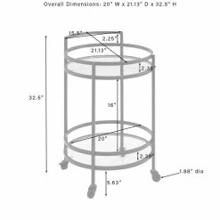 Best deal ๐ Crosley Furniture Bailey Modern Round Metal Bar Cart In Gold ๐คฉ 19 Best deal ๐ Crosley Furniture Bailey Modern Round Metal Bar Cart In Gold ๐คฉ -Guest Chairs Sales 2502426 9 L