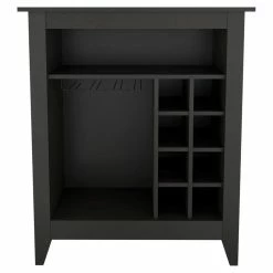 Best deal 🎉 FM FURNITURE Future Bar Cabinet Black Engineered Wood 🥰