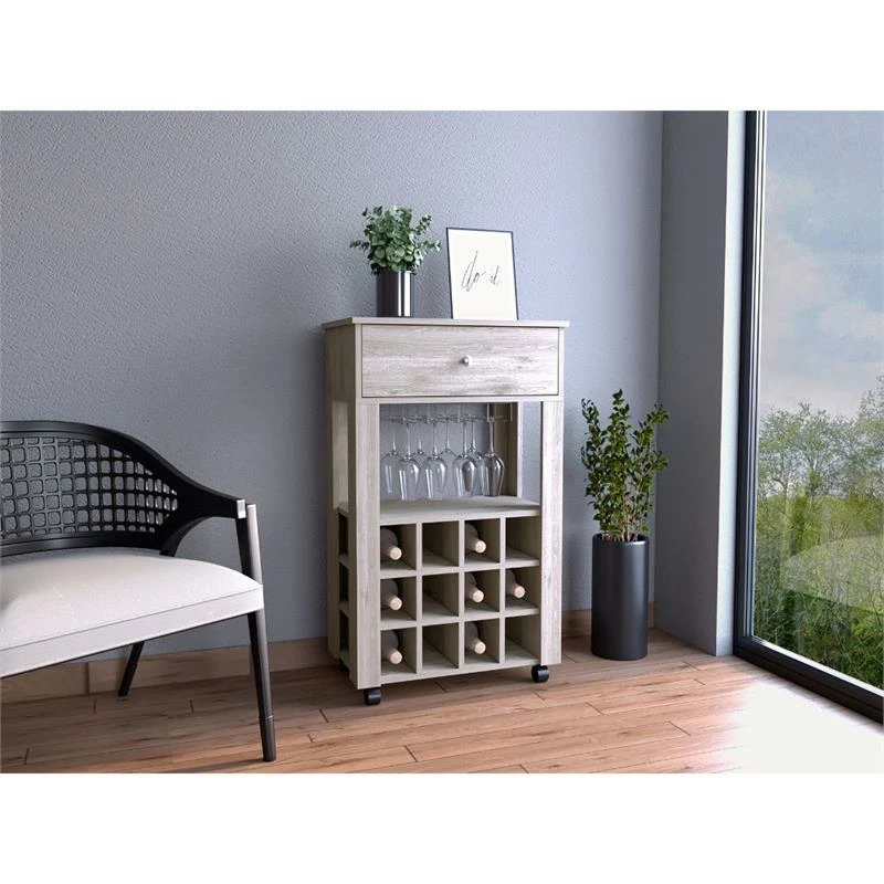 Best deal โญ Tuhome Furniture TUHOME Memphis Bar Cart - Gray Engineered Wood - For Living Room ๐ฏ 2 Best deal โญ Tuhome Furniture TUHOME Memphis Bar Cart - Gray Engineered Wood - For Living Room ๐ฏ - Image 2