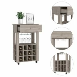 Best deal โญ Tuhome Furniture TUHOME Memphis Bar Cart - Gray Engineered Wood - For Living Room ๐ฏ 10 Best deal โญ Tuhome Furniture TUHOME Memphis Bar Cart - Gray Engineered Wood - For Living Room ๐ฏ -Guest Chairs Sales 2503561 3 L