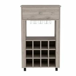 Best deal ⭐ Tuhome Furniture TUHOME Memphis Bar Cart - Gray Engineered Wood - For Living Room 💯
