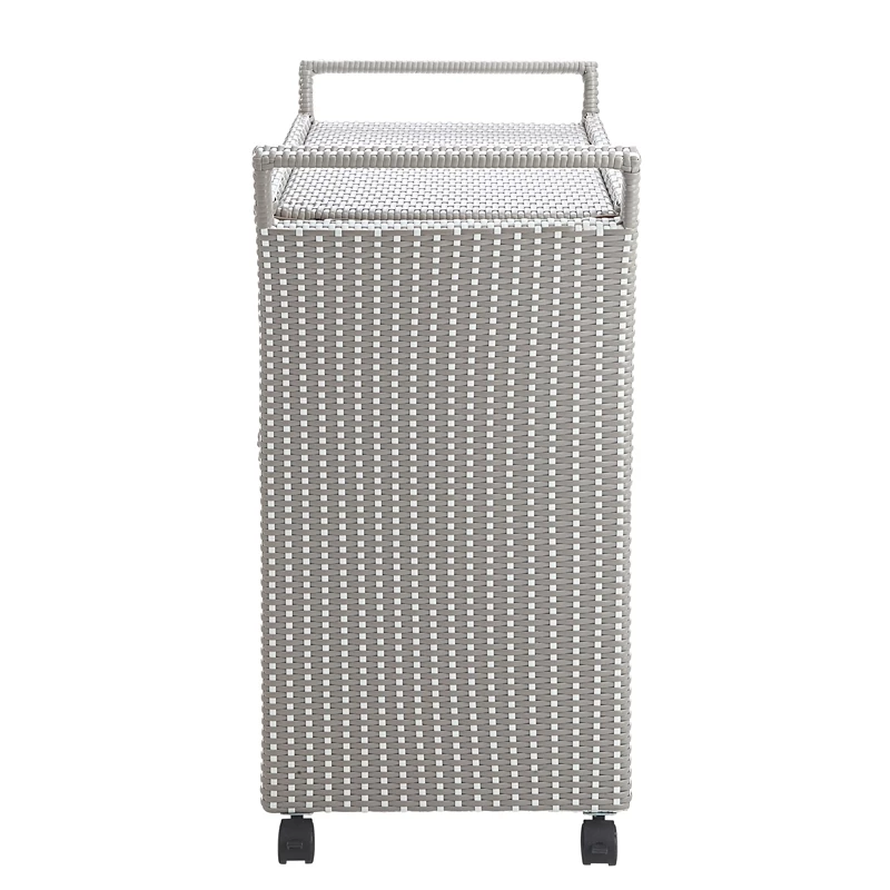 New π Furniture Of America Azur Outdoor Aluminum Wicker Bar Cart In Gray π₯° 4 New π Furniture Of America Azur Outdoor Aluminum Wicker Bar Cart In Gray π₯° - Image 4